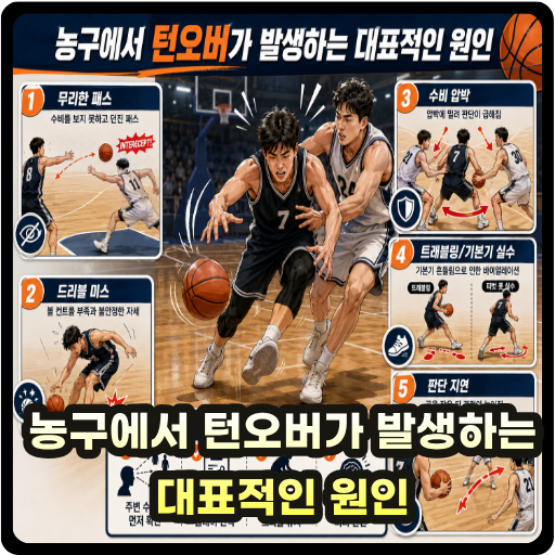 농구에서 턴오버가 발생하는 대표적인 원인
